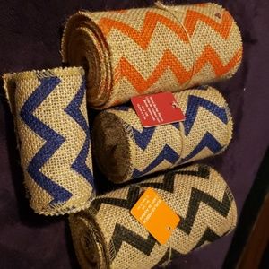 Fall wired burlap ribbon